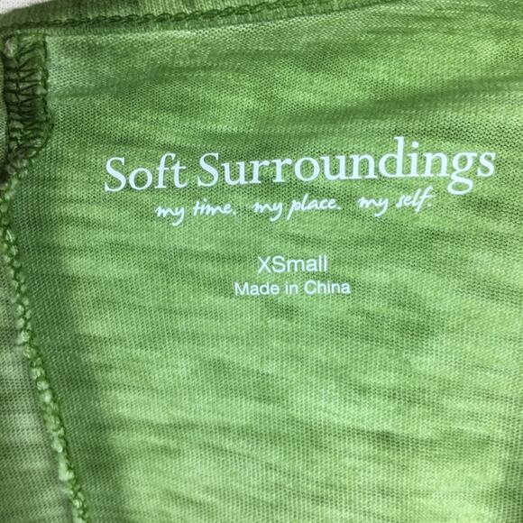 Soft Surroundings NWT Green wasabi green Beaded Tank XS - Picture 6 of 7